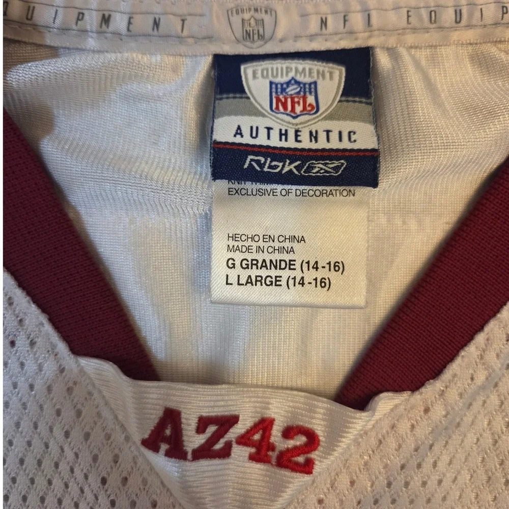 Kids Reebok Tom Brady New England Patriots Super Bowl XLII Jersey White Size L